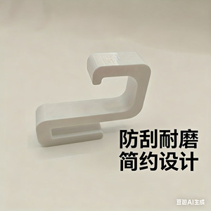 Bathroom Glass Door <b>Hooks</b> No Drilling Required Strong Load Bearing Capacity Modern Design <b>Towel</b> <b>Hook</b> Black White Color - Product Image 3
