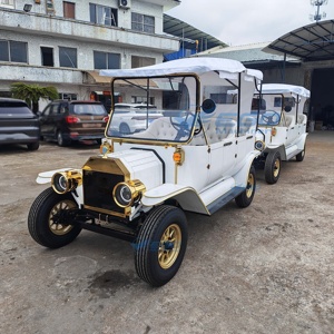 Carros Clásicos, Vehículo Eléctrico de Alta Calidad, Carro de Golf de 5 Asientos, Carro Clásico Eléctrico Blanco Antiguo - Product Image 2