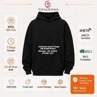 Sweat-shirt à capuche Cenloong en coton épais coupe ample pour homme, 400 GSM, idéal pour les voyages
