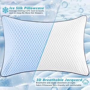 Almohada de soporte para el cuello 50X70cm ergonómica con acolchado ajustable almohada ortopédica para el dolor de cuello con funda lavable - Product Image 2