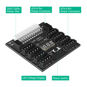 Nâng cấp phiên bản <span class=keywords><strong>ATX</strong></span> Cung cấp điện Breakout Board với 4 pin và 6pin <span class=keywords><strong>Power</strong></span> <span class=keywords><strong>Connector</strong></span> cho chia KHAI THÁC MỎ - Product Image 3