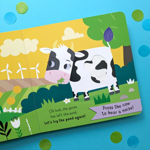 <span class=keywords><strong>Libro</strong></span> Interattivo Sonoro con Animali della Fattoria, Copertina Rigida A4, Suoni del Fattoria da Pressare e Riprodurre, Apprendimento Precoce per Bambini e Bimbi Piccoli - Product Image 3