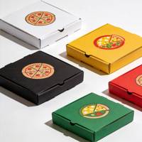 Boîte à pizza en carton ondulé blanc personnalisée de 18 pouces avec impression haute définition pour l'emballage de livraison de pizzas de marque