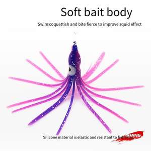 5 ، 5 ، 9 ، 10 ، 12 ، الطعم الاصطناعي في المياه المالحة لينة الصيد المطاط مضيئة تنورة الأخطبوط توهج تنورة الحبار إغراء - Product Image 3