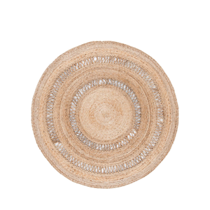 พรมเส้นใยหญ้าทะเลทรงกลมทำด้วยมือเสื่อตกแต่งบ้านคุณภาพสูงจากเวียดนาม - Product Image 1