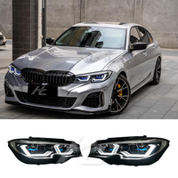 Accessoires d'extérieur de voiture Phare avant modifié avec laser à LED pour BMW Série 3 G20 Pré-LCI 2018-2022
