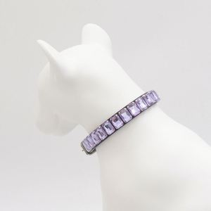Collier pour chien en cuir véritable ajustable orné de cristaux étincelants, collier pour chien en strass, collier pour chien en cuir PU, accessoires pour animaux de compagnie - Product Image 4