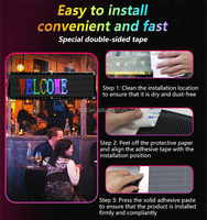 Letrero LED Flexible con Control por App, Mensajes Programables, Pantalla de Letrero LED Desplazable para Coches, Panel de Matriz LED con Pantalla Digital