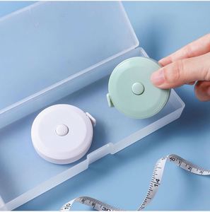 Yy7 Double-Sided 60In 1.5 Meter <b>Pocket</b> <b>Plastic</b> Body Tailor Sewing Cloth Measure Push Button Soft Retractable Measuring Tape - Product Image 5