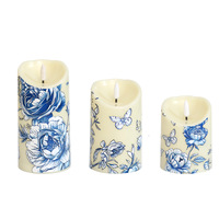 Lampe à bougie électronique LED à flamme simulée avec télécommande, motif hortensia, lumière décorative pour une ambiance romantique - Vente en gros