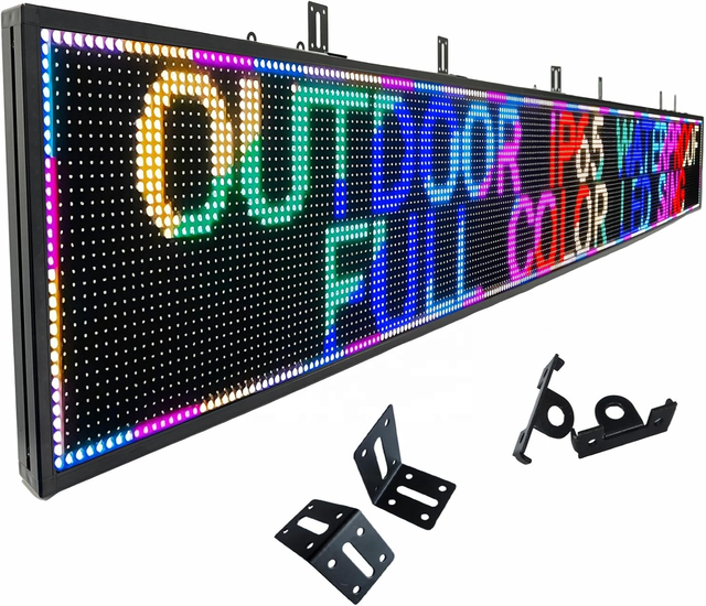 Business Store Advertising Board Customizable Size Outdoor Full Color Led Programmable Scrolling Lights Sign Display