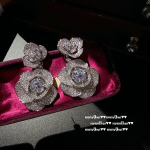 ต่างหูห้อยไพลินรอยัลวินเทจหรูหราแบบอิตาลีต่างหูรูปต้นโพคาฮอนทัสแมงกะพรุนเพทายดีไซน์แฟชั่นย้อนยุค - Product Image 4