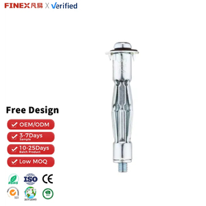 Vis d'<span class=keywords><strong>expansion</strong></span> <span class=keywords><strong>à</strong></span> mâtille en acier galvanisé M6 de 12x100mm, capacité 100kg, pour cloisons sèches et plâtre - Product Image 1