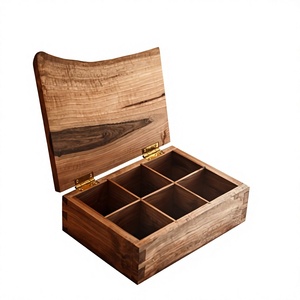 Wooden <b>Tea</b> Storage <b>Box</b> with Transparent Acrylic Lid Foldable Handmade Durable Design Customizable Capacity Shape for Home Decor - Product Image 3