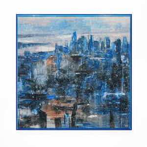 CUADRO DE TELA PARA PINTAR CON MARCO ACRÍLICO AZUL 85X85CM GROSOR 5CM - Product Image 1