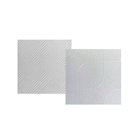 Plaques de plafond en PVC et plâtre 603x603mm, imperméables, ignifuges, pour plafond suspendu de bureau