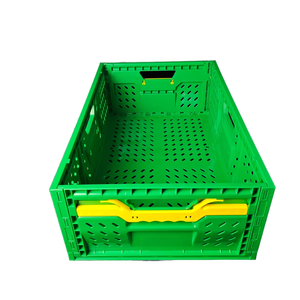Venta caliente reciclable naranja verde apilable cesta PP caja de plástico para frutas verduras Almacenamiento de almacén - Product Image 4