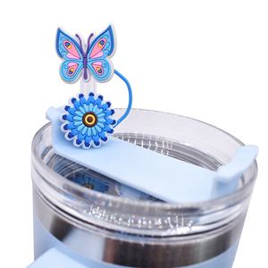 Tapa de Silicona para Pajita con Forma de Mariposa de Nuevo Diseño, Tapa Antipolvo Personalizada, Adecuada para Accesorios de Bar y Regalos Promocionales - Product Image 2