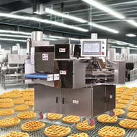 Ligne de production automatique de paniers à gaufres avec four de cuisson en acier inoxydable, capacité de 1000 pièces/heure