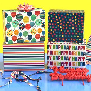 Carta da Regalo per <span class=keywords><strong>Compleanno</strong></span> con Pois e Palloncini Colorati per Ragazzi e Ragazze, <span class=keywords><strong>20</strong></span> x 28 Pollici, per Confezioni Regalo Festive - Product Image 2
