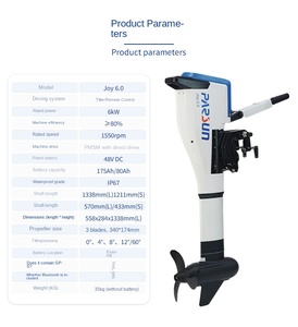 Motor Fuera de Borda Eléctrico Portátil <span class=keywords><strong>PARSON</strong></span> Joy6.0 con Bluetooth y Pantalla GV-5H Hélice Eléctrica Marina Motor Marino de Plástico - Product Image 4