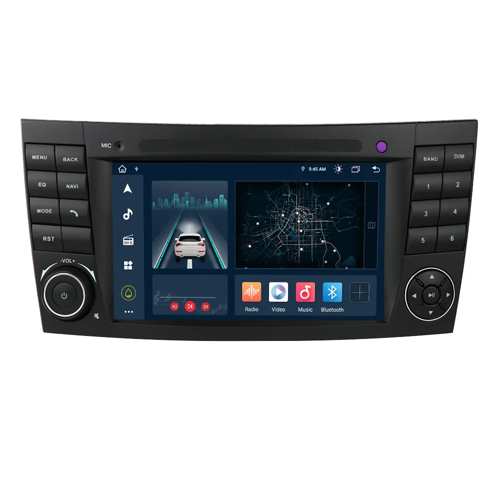 KANOR 7 pollici Android 10 Touch screen Radio di navigazione GPS per Mercedes Benz classe E W211/G classe W463 display cruscotto