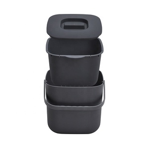 4L Small Premium <strong>Dual</strong> Layer Plastic Standard <strong>Kitchen</strong> Waste <strong>Bin</strong> Countertop Compost <strong>Bin</strong> for <strong>Kitchen</strong> Countertop Dullrout Compost - Product Image 2