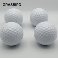 Balle de golf blanche vierge pour entraînement, durable, longue distance, acceptant logo personnalisé