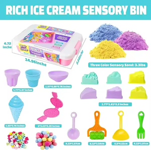 Nuovo Set di Giocattoli da Sabbia per Bambini per Gioco Sensoriale a Tema Oceano e Dinosauri con Strumenti per Modellare per Divertimento Creativo ed Educativo per Ragazzi e Ragazze - Product Image 3