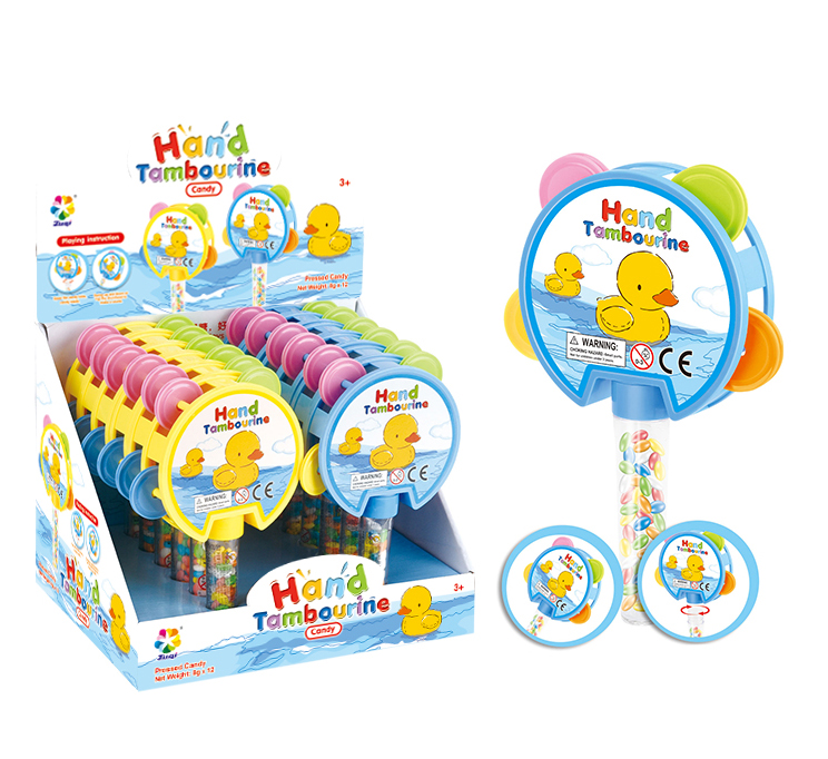 Süßwaren Spielzeug Little Duck Baby Hand Slap Tamburin Toy Candy Mit Hard Candy oder Jelly Bean