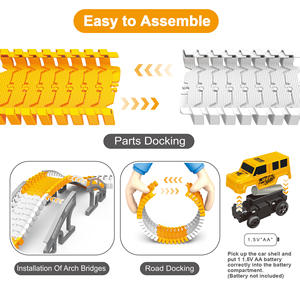 Jouets de piste en plastique flexible, assemblage DIY, voitures électriques sur piste, <span class=keywords><strong>mini</strong></span>-trains, ensembles de pistes, jeux éducatifs, jouets pour garçons, cadeau - Product Image 6