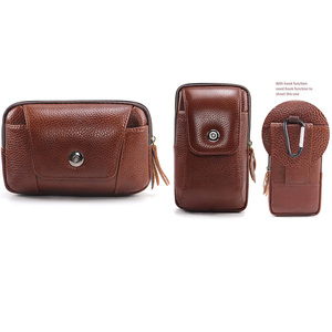 Sac de téléphone de sport rétro sac de téléphone portable en tissu écologique en cuir de vachette sac de téléphone de luxe discret - Product Image 1