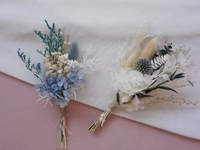 Boho Mini Bouquets De Fleurs Séchées Ensemble Thème Bleu Petite Bouteille Arrangements pour Décorations De Table De Pâques Boîte Aux Lettres Cadeaux