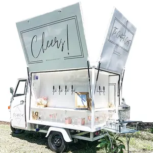 Street Mobile Fast Food Truck Food Trailer Coffee Van Beer Bar Electric Tricycle Food Truck For Europe