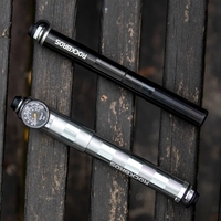 ROCKBROS-Pompe à vélo CNC, baromètre anti-poussière AV/FV, ultralégère, portable, haute pression, en alliage d'aluminium, mini pompe à vélo
