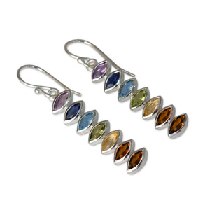 Orecchini Pendenti Colorati a Forma di Marquise, Design Minimalista, Gioielli alla Moda, Stile Trendy - Product Image 5