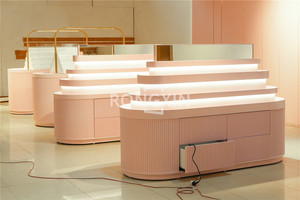 Cửa Hàng Bán Lẻ Nổi Trang Điểm Bằng Gỗ Kệ Hiển Thị Showcase Giá Đứng Cho Vẻ Đẹp Mỹ Phẩm Showroom Ánh Sáng Cửa Hàng Bán Thiết Kế Tường - Product Image 4