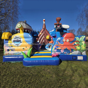 Château gonflable commercial pour enfants avec toboggan, motif fleurs de <span class=keywords><strong>jardin</strong></span> - Product Image 6
