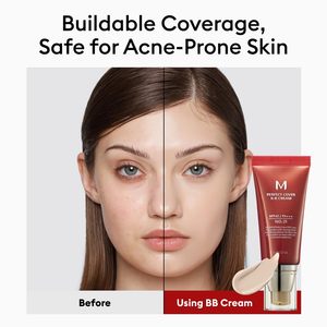 Crème BB Missha M Perfect Cover n°21 Beige clair SPF42 PA+++ 1,69 oz avec BB Boomer 40 ml pour le maquillage du visage - Product Image 4