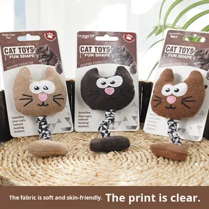 Jouet pour chat en tissu imitation blé avec herbe à chat pour chatons - Bâton à mâcher et à grincer pour l'auto-entretenissement et le soulagement de l'ennui, idéal pour les chatons qui font leurs dents - Product Image 4