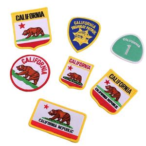 Em Stock Califórnia Patches Bordado Animal Urso Ferro no remendo para Cap - Product Image 5