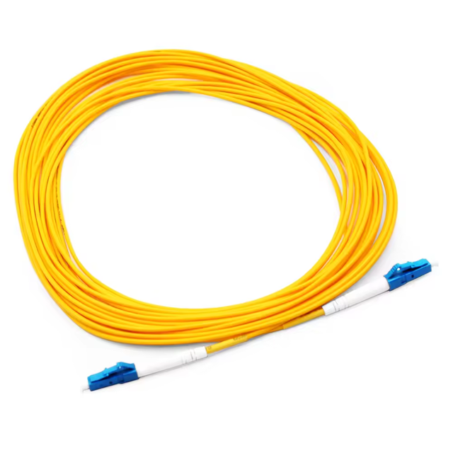 LC/UPC-LC/UPC Single Mode 2.0mm 10M Yellow LSZH PVC Telecommunication Fiber Optic Cable
