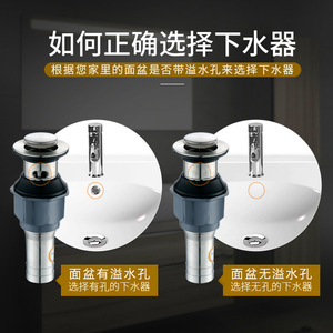 Desagüe Abatible de Acero Inoxidable de 2.8 Pulgadas Tipo Rebotador con Conexión de Tornillo para Lavabo de Baño - Product Image 2