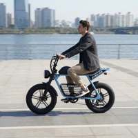 Bicicleta Eléctrica de Estilo Retro de 20 Pulgadas con Batería de 16 Ah, Bicicleta Eléctrica de Neumáticos Anchos de Alta Velocidad para Desplazamientos Modernos