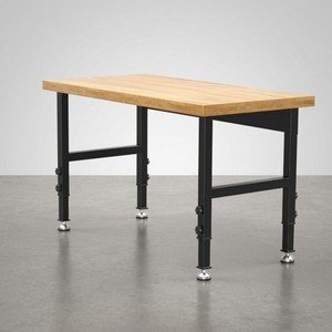 Escritorio Moderno y Económico, Convertible, de Dos Motores, para Oficina en Casa, Esquinero, con Altura Ajustable, Superficie de Madera y Estructura Metálica - Product Image 1