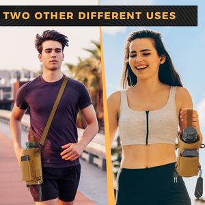 Porta Botella de Agua Magnético, Bolsa para Llevar Botella de Agua al Gimnasio con Bolsillo para Teléfono, Funda para Botella de Agua con Hebilla de Silicona para Toalla - Product Image 6