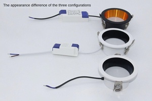 Cadre de plafonnier de logement direct d'usine encastré rond LED Downlight Spot Anti-éblouissement pour salle de bain - Product Image 4