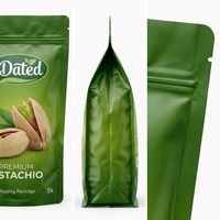 Sachet refermable personnalisé en plastique imprimé avec fermeture éclair, résistant à l'humidité, pour l'emballage d'aliments pour animaux et de noix