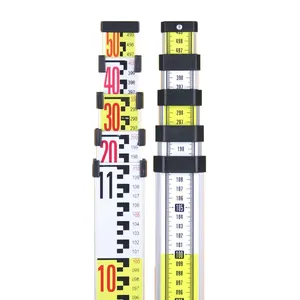 測量機器アクセサリー用の耐久性のあるアルミニウムレベリングスタッフ