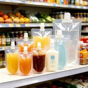 Ready Stock Fine Texture 250ml Leak Resistant Spout Pouch Handy Carry <b>Bag</b> For Overseas Travel Liquid Goods <b>Pack</b> - Product Image 1